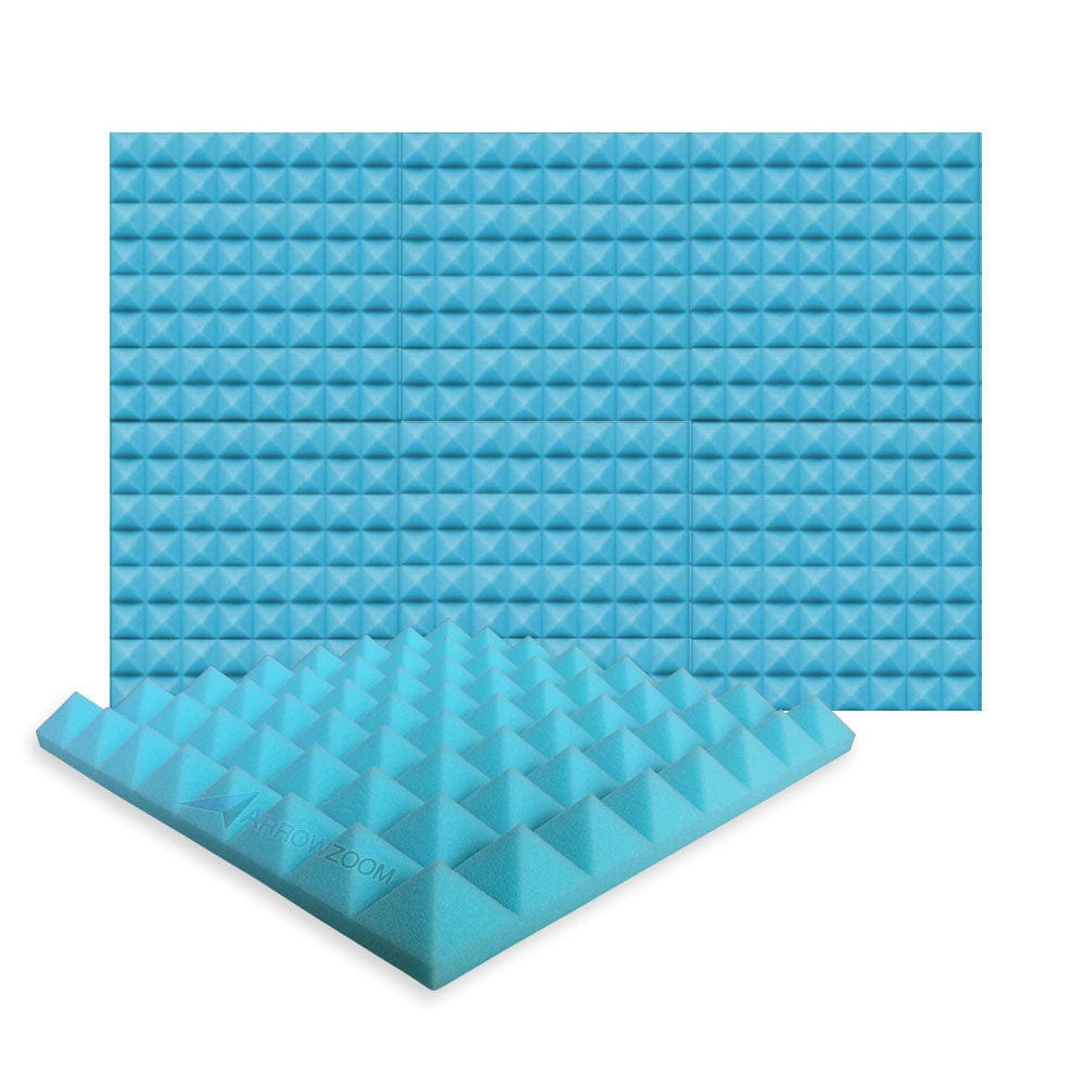 New 6 Pcs Bundle Pyramid Tiles Acoustic Panels Sound Absorption Studio Soundproof Foam 8 Colors KK1034 Arrowzoom.