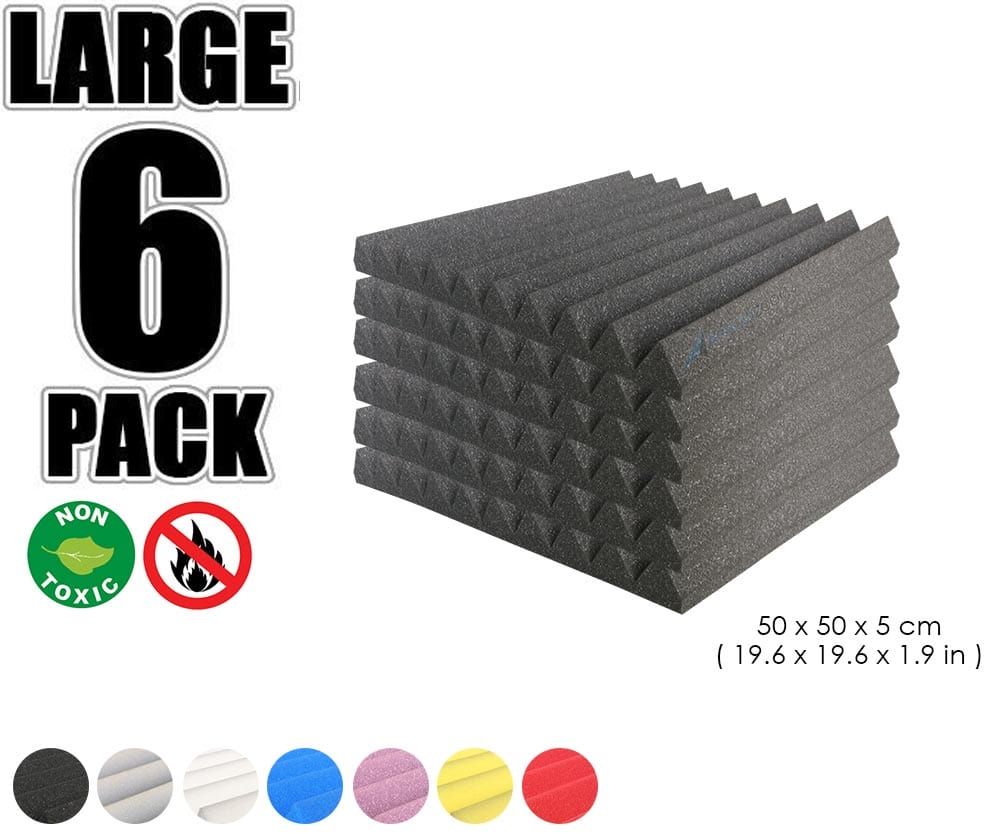 New 6 pcs Wedge Tiles Acoustic Panels Sound Absorption Studio Soundproof Foam 7 Colors KK1134