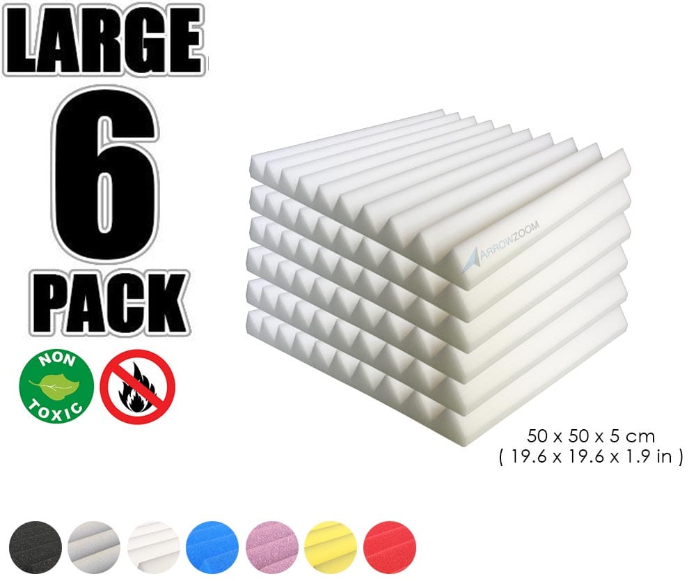 New 6 pcs Wedge Tiles Acoustic Panels Sound Absorption Studio Soundproof Foam 7 Colors KK1134