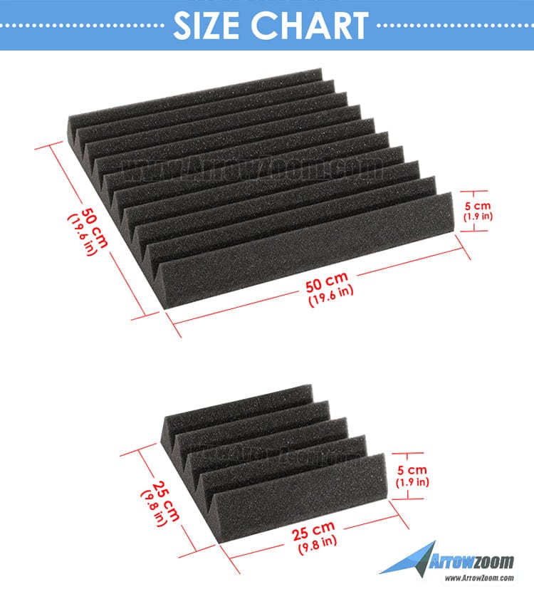 New 6 pcs Wedge Tiles Acoustic Panels Sound Absorption Studio Soundproof Foam 7 Colors KK1134