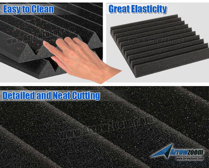 New 6 pcs Wedge Tiles Acoustic Panels Sound Absorption Studio Soundproof Foam 7 Colors KK1134