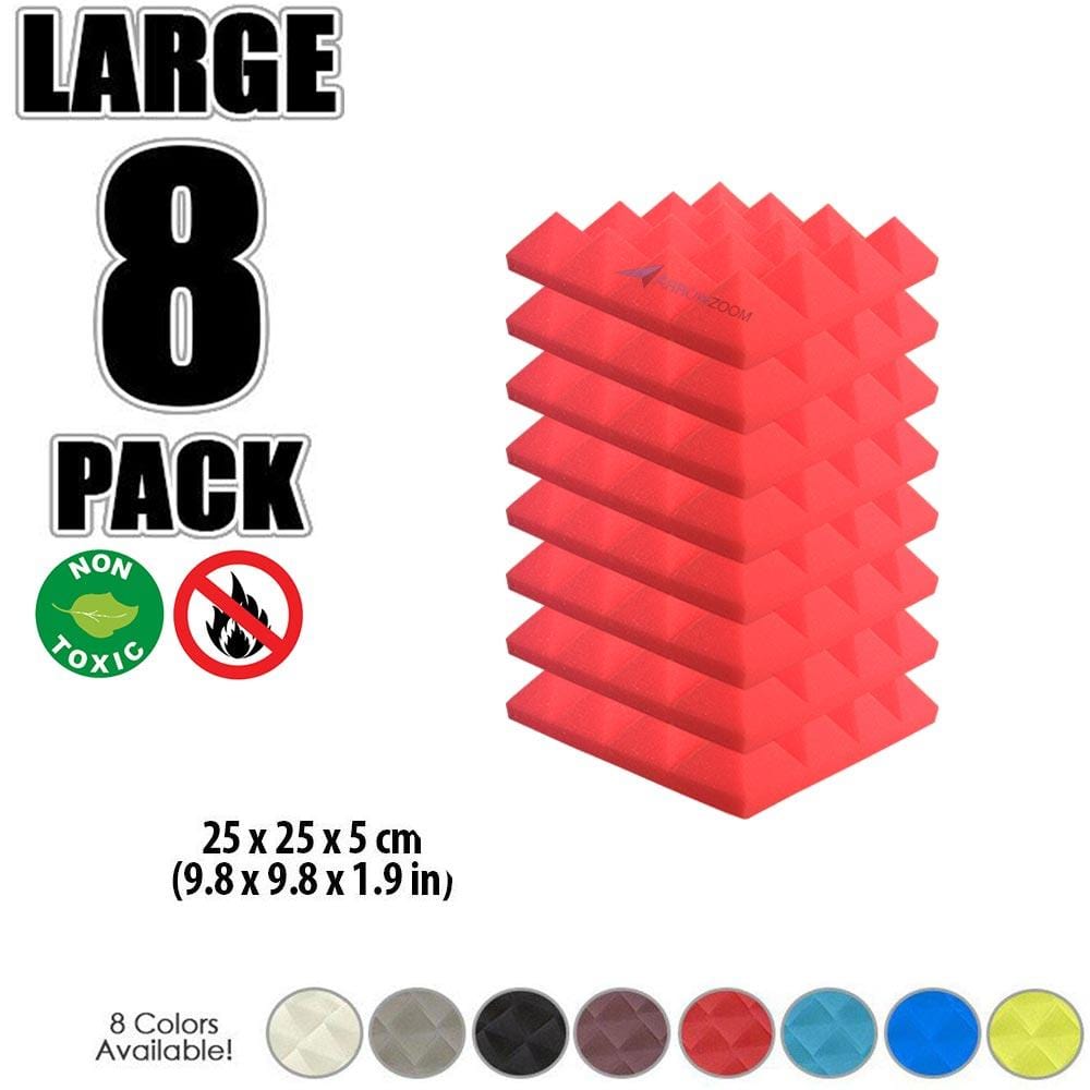 New 8 pcs Bundle Pyramid Tiles Acoustic Panels Sound Absorption Studio Soundproof Foam 8 Colors KK1034