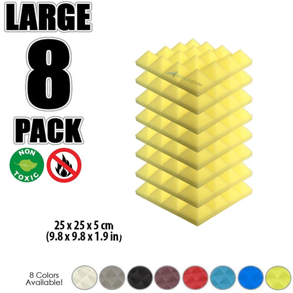 New 8 pcs Bundle Pyramid Tiles Acoustic Panels Sound Absorption Studio Soundproof Foam 8 Colors KK1034