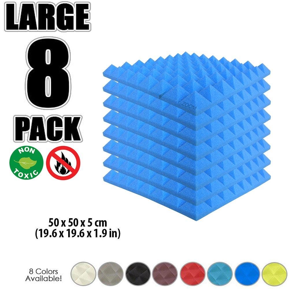 New 8 pcs Bundle Pyramid Tiles Acoustic Panels Sound Absorption Studio Soundproof Foam 8 Colors KK1034