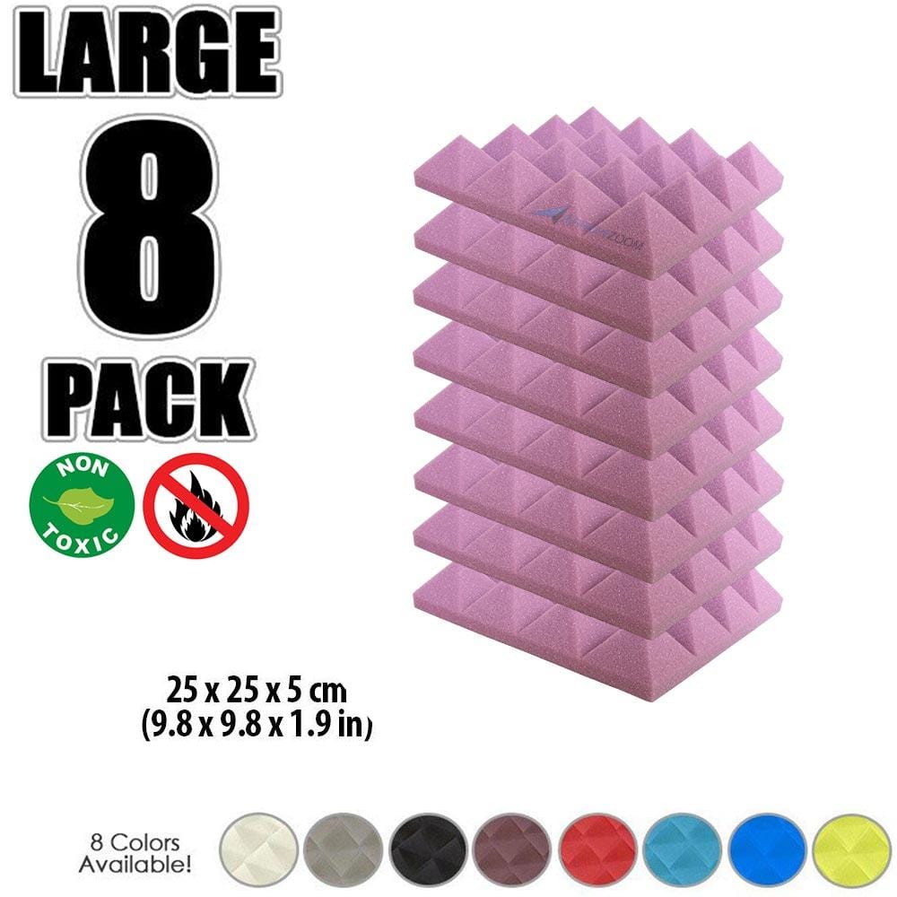 New 8 pcs Bundle Pyramid Tiles Acoustic Panels Sound Absorption Studio Soundproof Foam 8 Colors KK1034