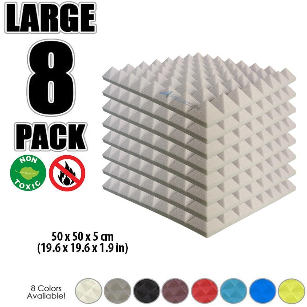 New 8 pcs Bundle Pyramid Tiles Acoustic Panels Sound Absorption Studio Soundproof Foam 8 Colors KK1034