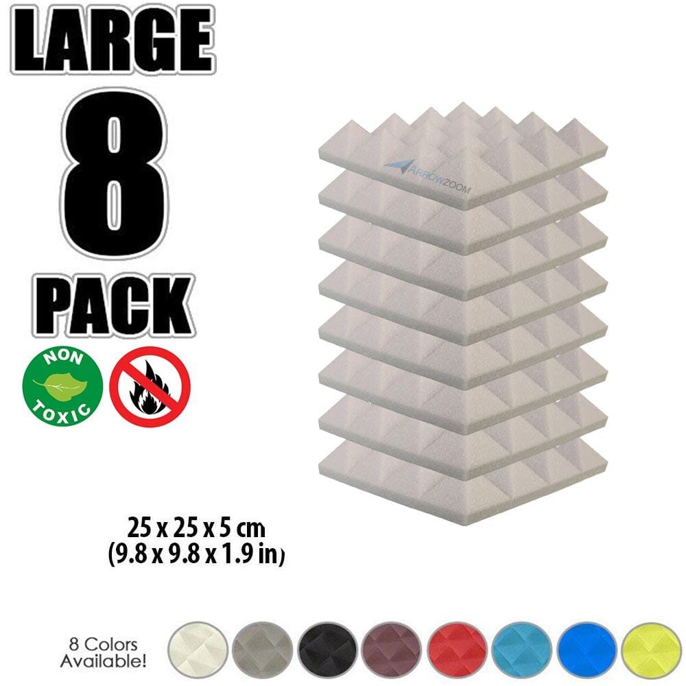 New 8 pcs Bundle Pyramid Tiles Acoustic Panels Sound Absorption Studio Soundproof Foam 8 Colors KK1034