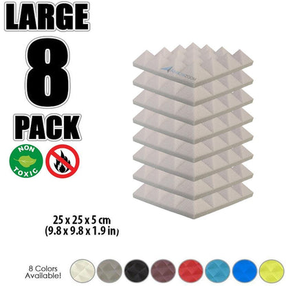 New 8 pcs Bundle Pyramid Tiles Acoustic Panels Sound Absorption Studio Soundproof Foam 8 Colors KK1034