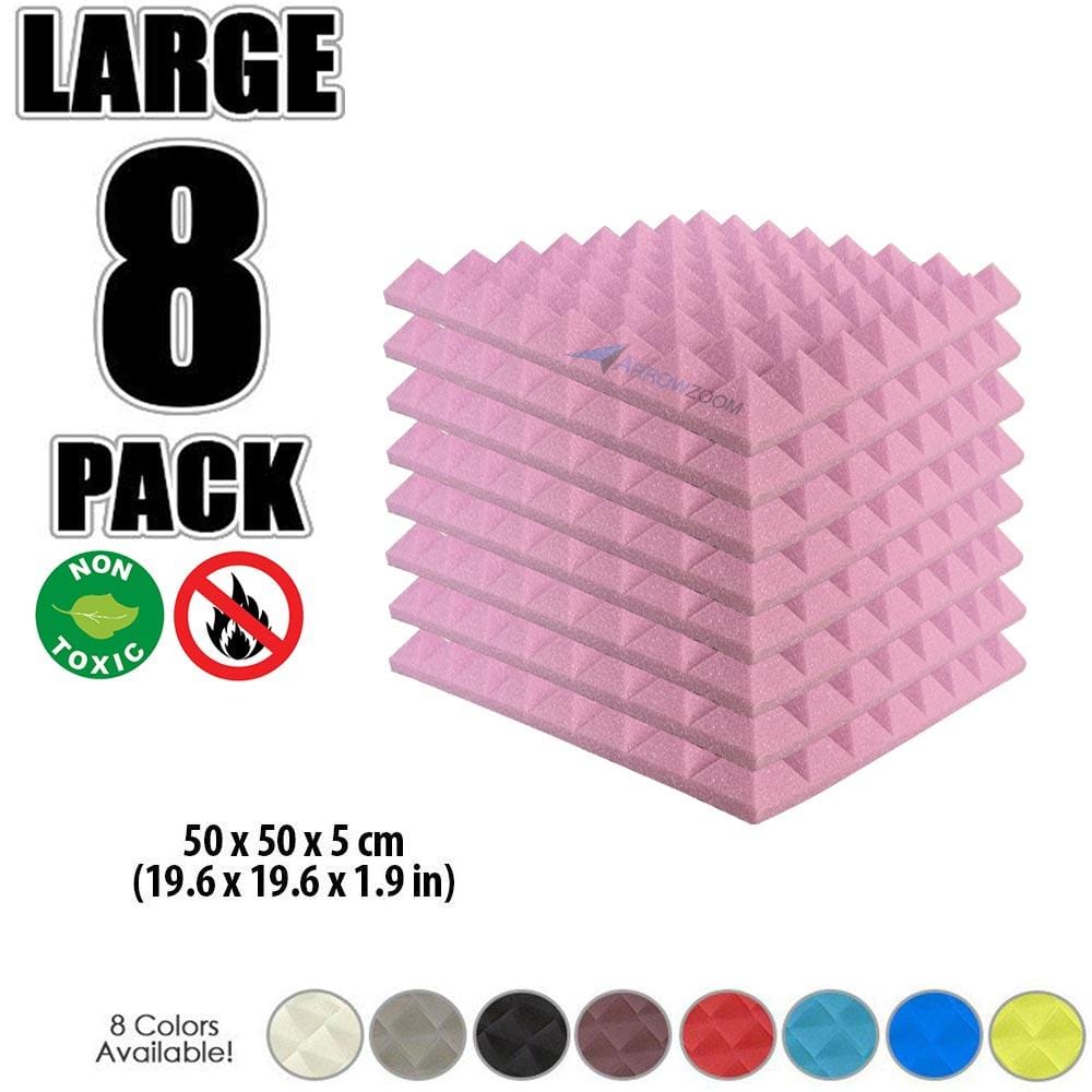 New 8 pcs Bundle Pyramid Tiles Acoustic Panels Sound Absorption Studio Soundproof Foam 8 Colors KK1034
