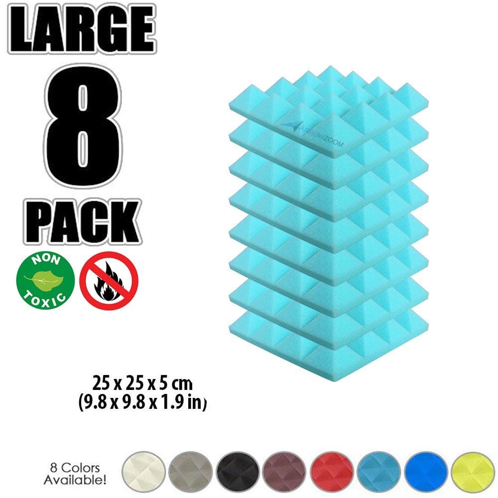 New 8 pcs Bundle Pyramid Tiles Acoustic Panels Sound Absorption Studio Soundproof Foam 8 Colors KK1034