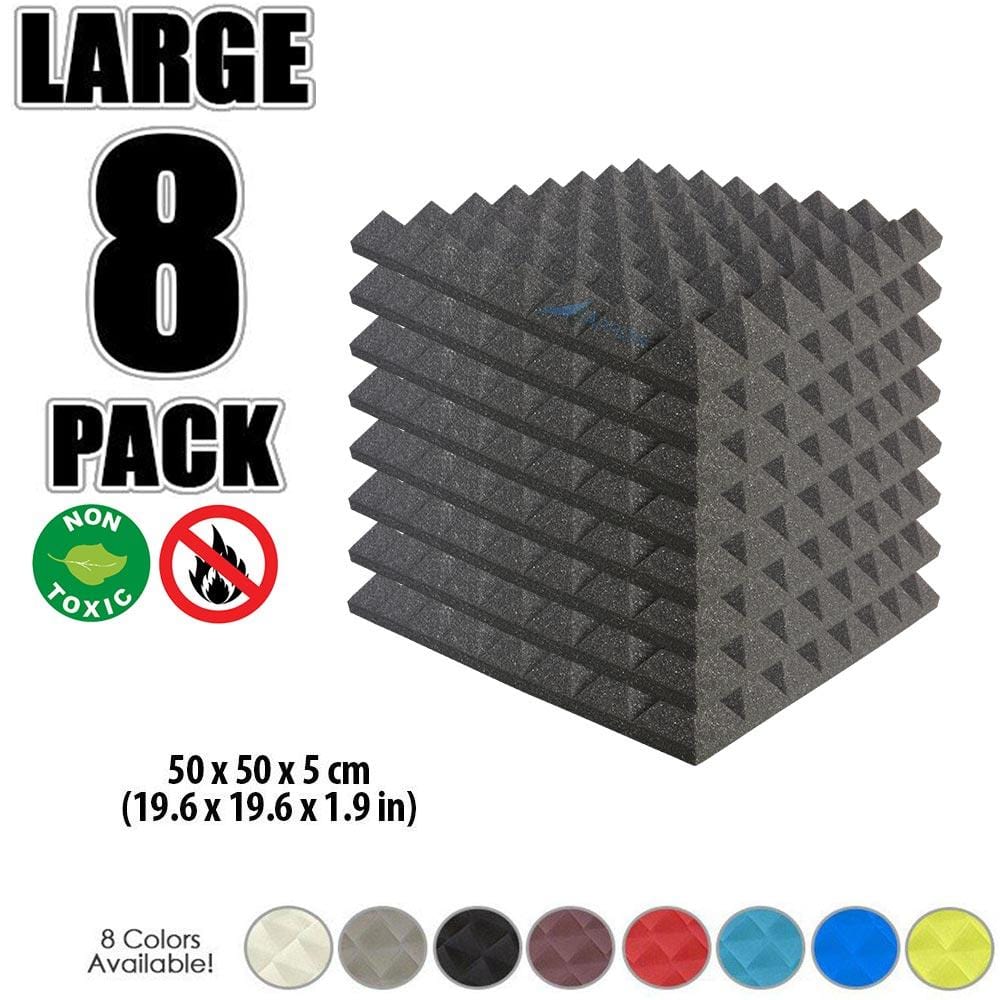 New 8 pcs Bundle Pyramid Tiles Acoustic Panels Sound Absorption Studio Soundproof Foam 8 Colors KK1034