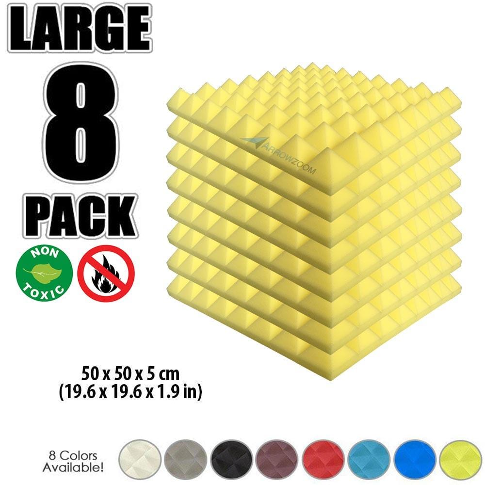 New 8 pcs Bundle Pyramid Tiles Acoustic Panels Sound Absorption Studio Soundproof Foam 8 Colors KK1034