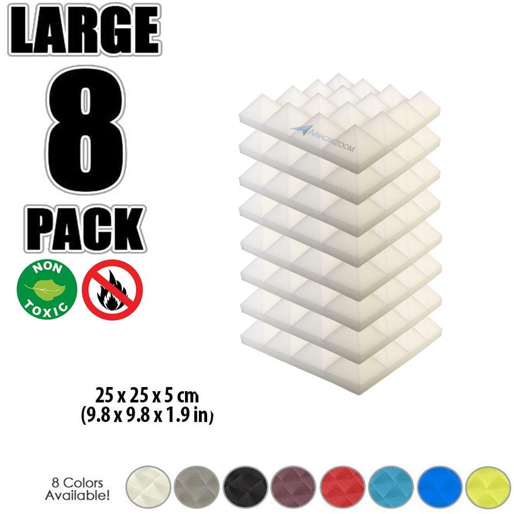 New 8 pcs Bundle Pyramid Tiles Acoustic Panels Sound Absorption Studio Soundproof Foam 8 Colors KK1034