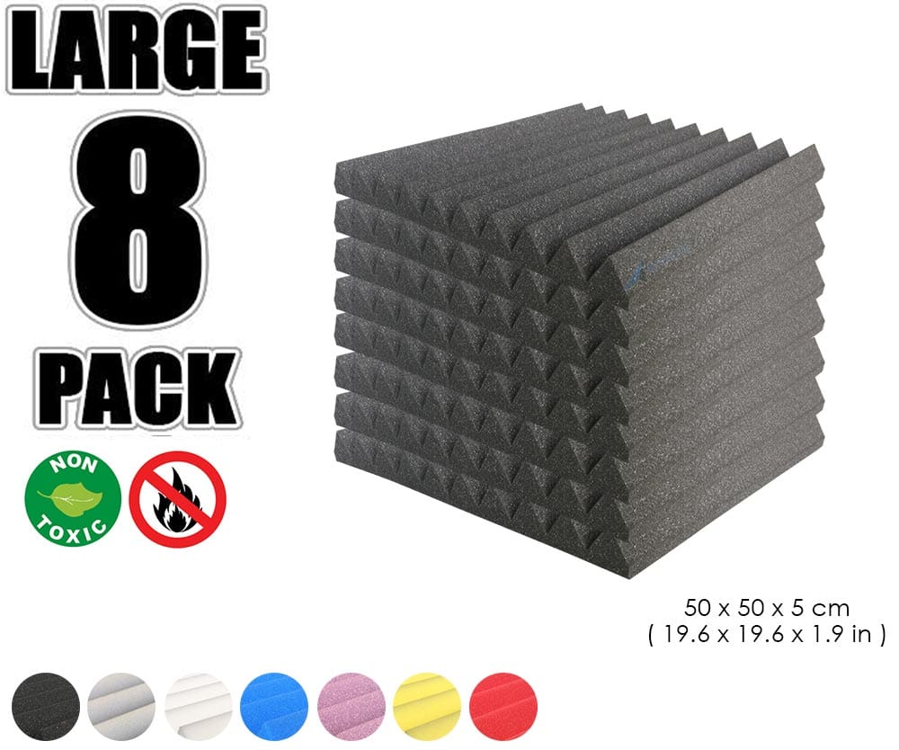 New 8 pcs Wedge Tiles Acoustic Panels Sound Absorption Studio Soundproof Foam 7 Colors KK1134