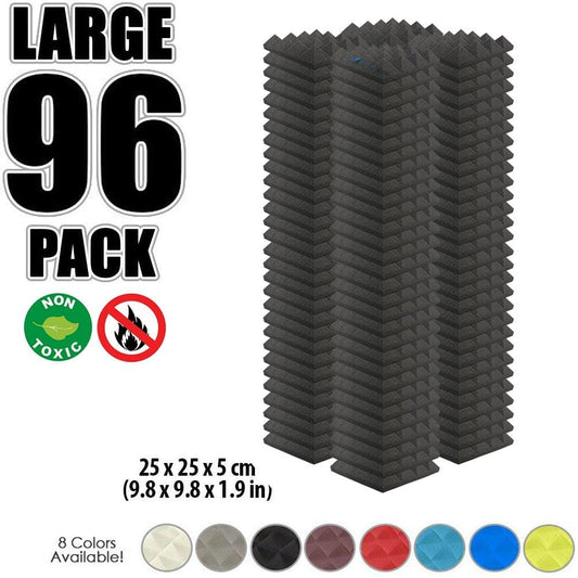 New 96 pcs Bundle Pyramid Tiles Acoustic Panels Sound Absorption Studio Soundproof Foam 8 Colors KK1034 Arrowzoom.