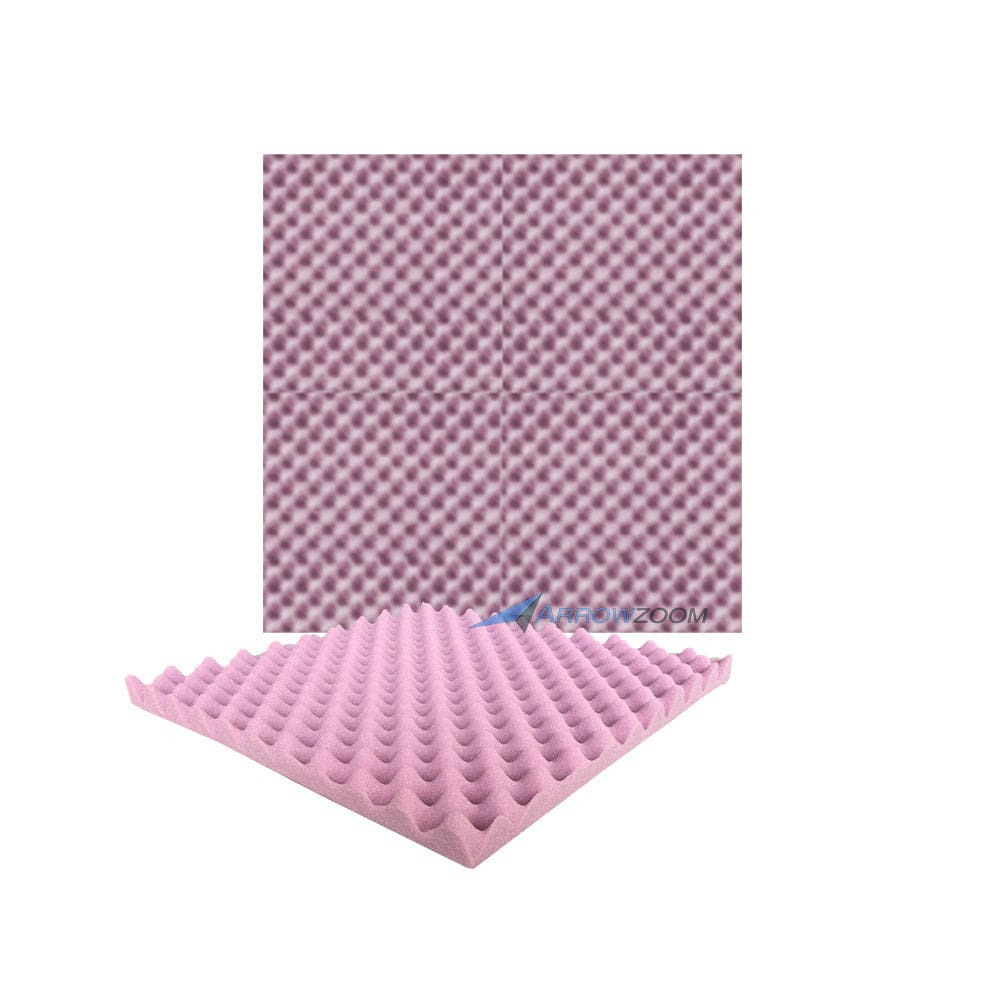 New 4 Pcs Bundle Egg Crate Convoluted Acoustic Tile Panels Sound Absorption Studio Soundproof Foam KK1052 Purple / 50 X 50 X 3 cm (19.7 X 19.7 X 1.1 in)