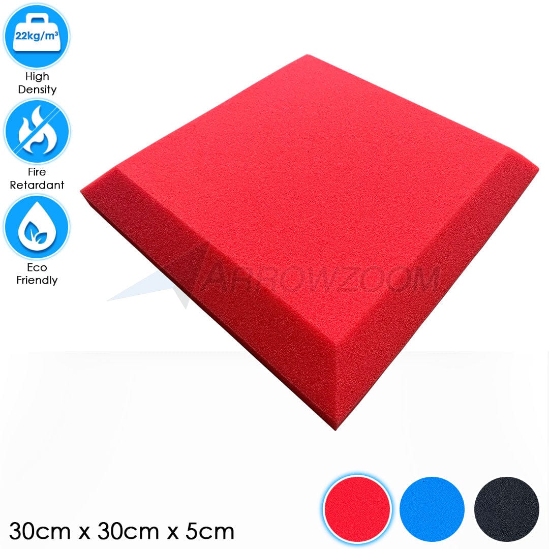 Arrowzoom™ PRO Series Soundproof Foam - Flat Bevel Pro - KK1196 Red / 1 piece