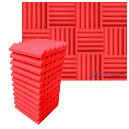 Arrowzoom™ PRO Series Soundproof Foam - Triangle Pro - KK1243 Red / 12 pieces