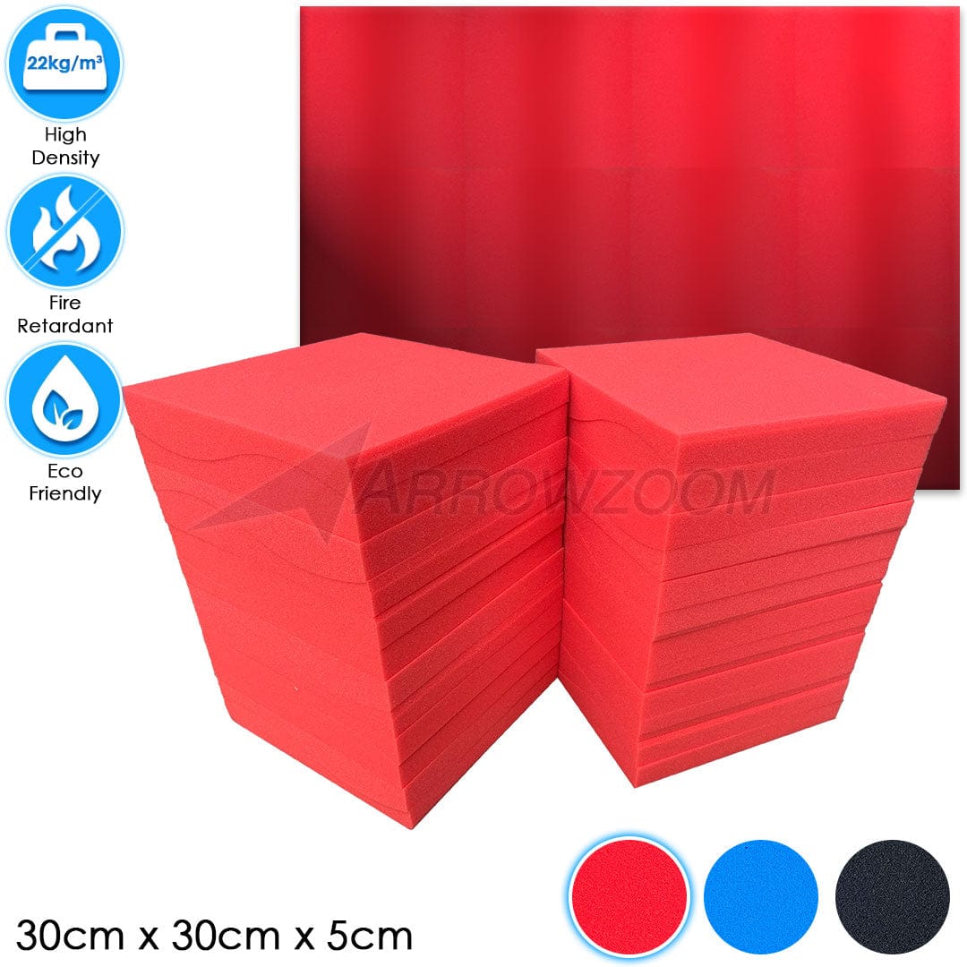 Arrowzoom™ PRO Series Soundproof Foam - Wave Pro - KK1199 Red / 24 pieces