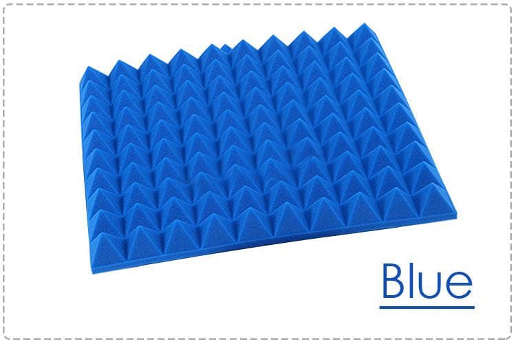 New 12 pcs Bundle Pyramid Adhesive Backed Tiles Acoustic Panels Sound Absorption Studio Soundproof Foam 7 Colors KK1053 Arrowzoom.