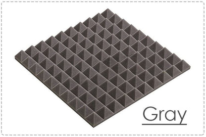 New 12 pcs Bundle Pyramid Adhesive Backed Tiles Acoustic Panels Sound Absorption Studio Soundproof Foam 7 Colors KK1053 Arrowzoom.