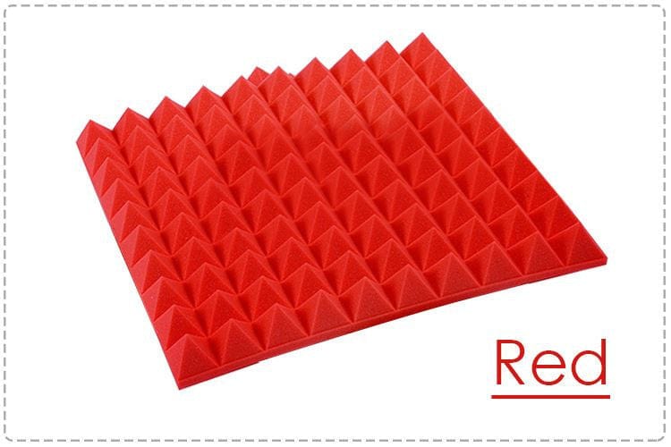 New 12 pcs Bundle Pyramid Adhesive Backed Tiles Acoustic Panels Sound Absorption Studio Soundproof Foam 7 Colors KK1053 Arrowzoom.