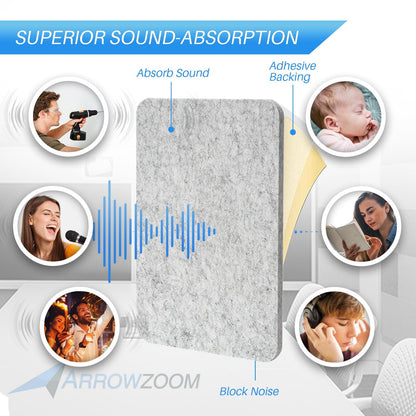 Arrowzoom Self Adhesive Sound Deadening Polyester Fabric Panel - Solid Colors - KK1261