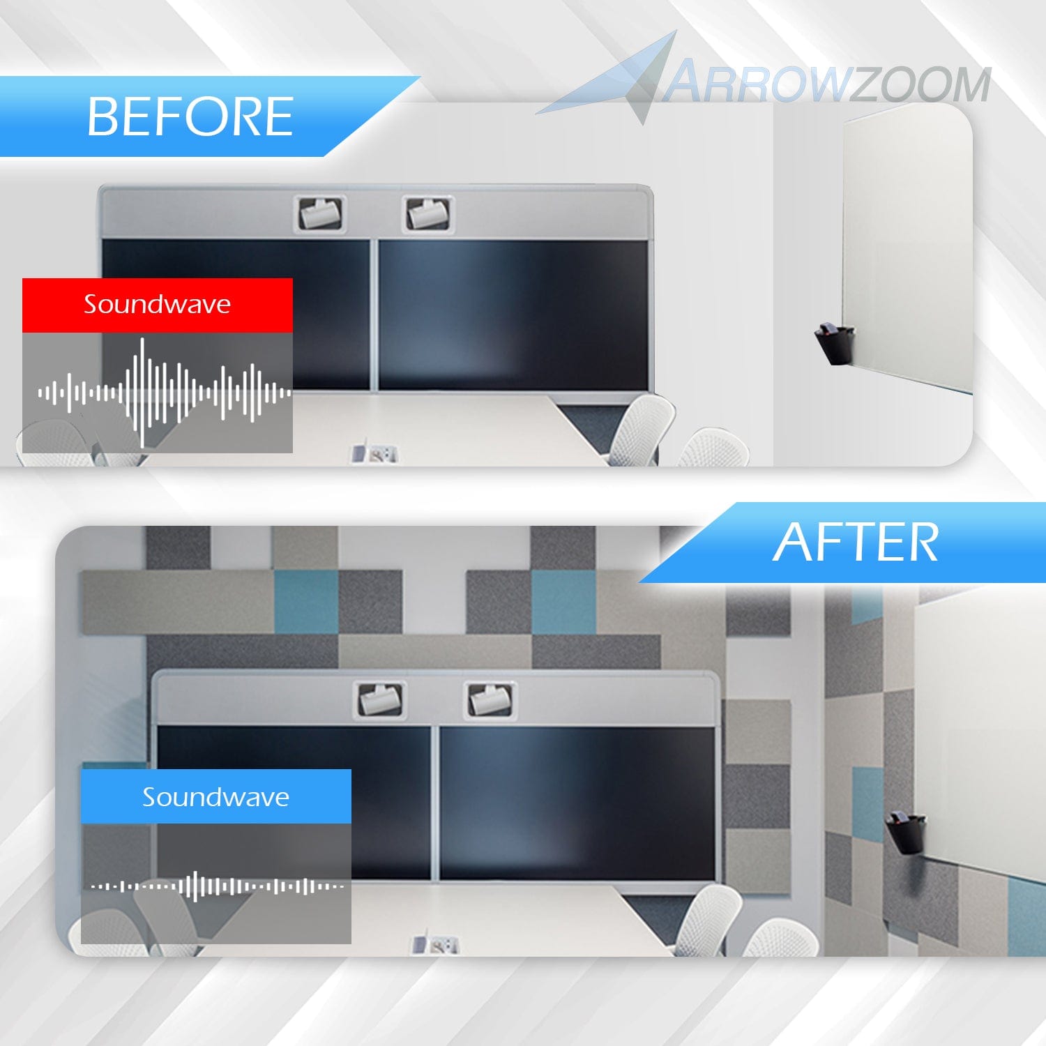Arrowzoom Self Adhesive Sound Deadening Polyester Fabric Panel - Solid Colors - KK1261
