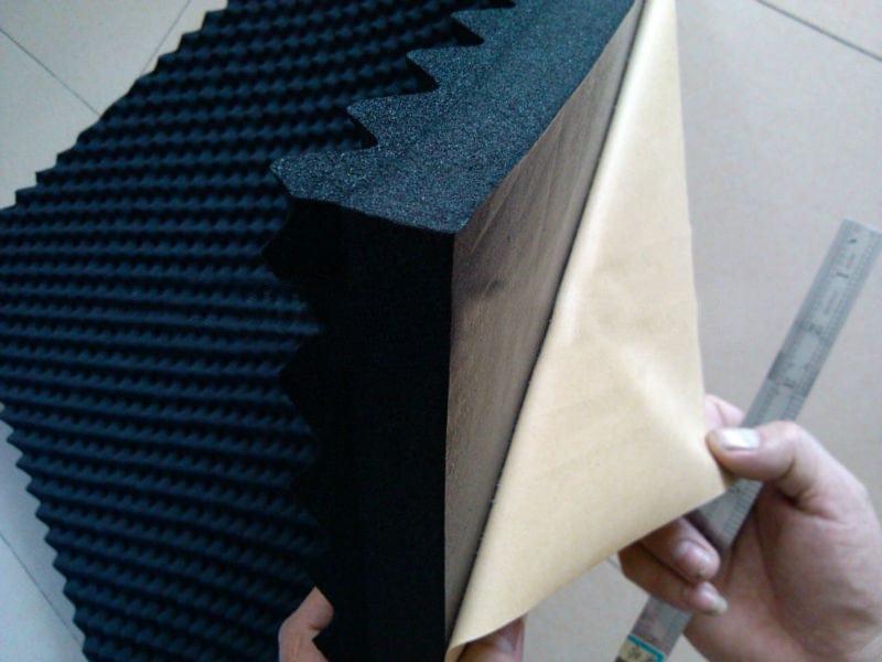 New 8 pcs Bundle Wedge Adhesive Backed Tiles Acoustic Panels Sound Absorption Studio Soundproof Foam 7 Colors KK1054