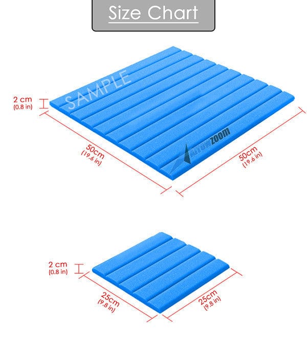 New 8 pcs Bundle Wedge Adhesive Backed Tiles Acoustic Panels Sound Absorption Studio Soundproof Foam 7 Colors KK1054
