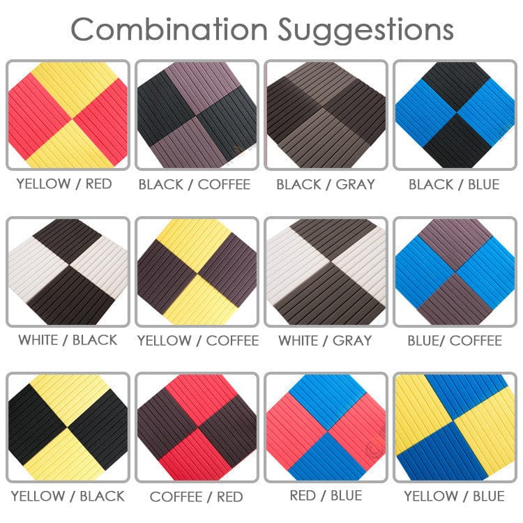 New 8 pcs Bundle Wedge Adhesive Backed Tiles Acoustic Panels Sound Absorption Studio Soundproof Foam 7 Colors KK1054