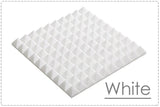 Arrowzoom Pyramid Adhesive Backed Tiles Series Acoustic Foam - White - KK1053 - Size: 1 Piece 25 x 25 x 5cm