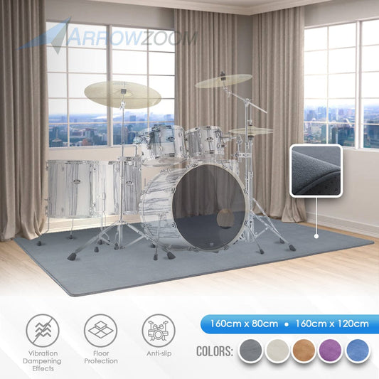 Arrowzoom Anti-Slip Floor Protection Soundproof Noise Vibration Mats for Drums - KK1249