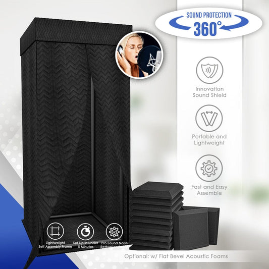 Arrowzoom Sound Absorbing Studio Recording Isolation Privacy Booth | Reduces External Noise for Work, Recording, Podcasts, Singing, Meeting KK1250