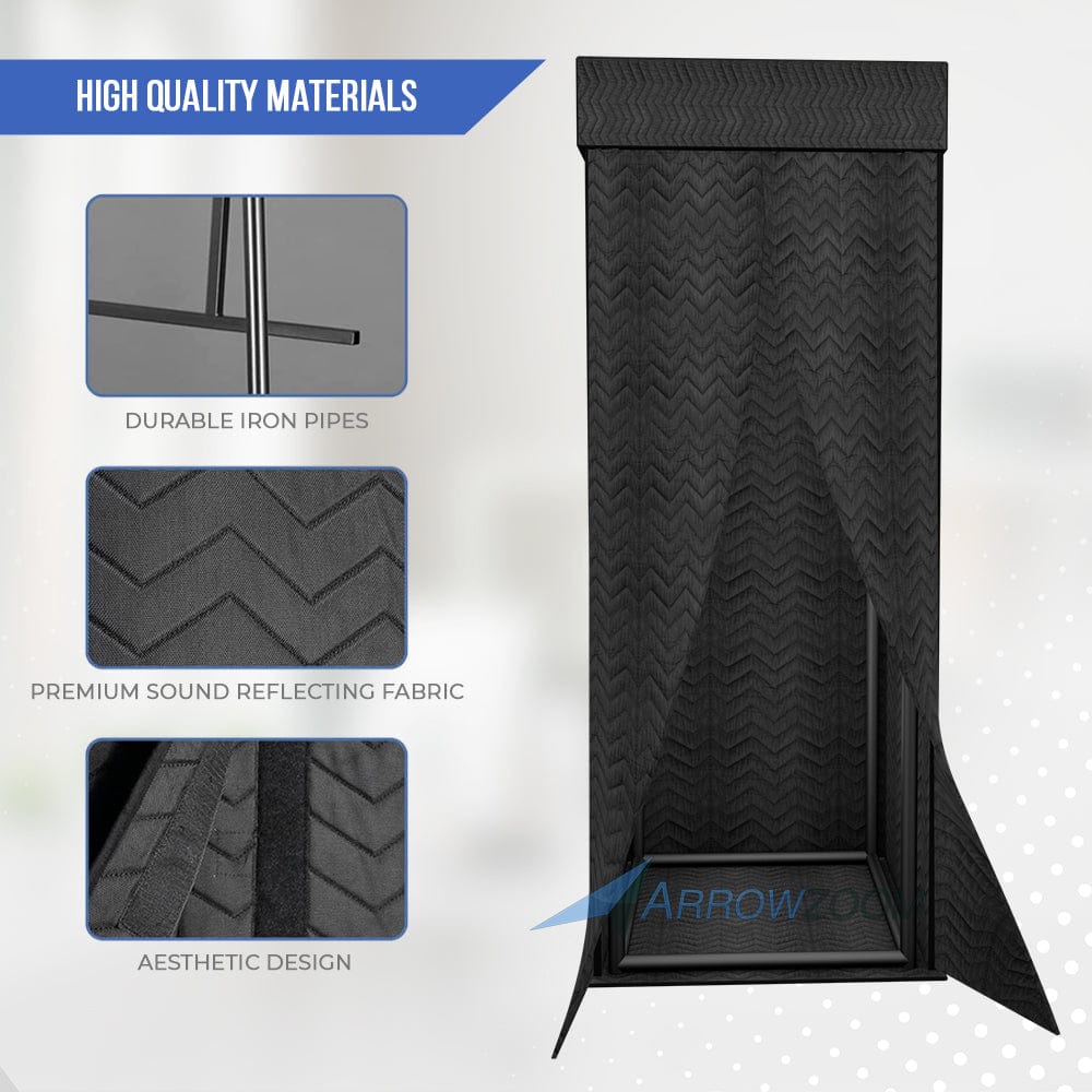 Arrowzoom Sound Absorbing Studio Recording Isolation Privacy Booth | Reduces External Noise for Work, Recording, Podcasts, Singing, Meeting KK1250