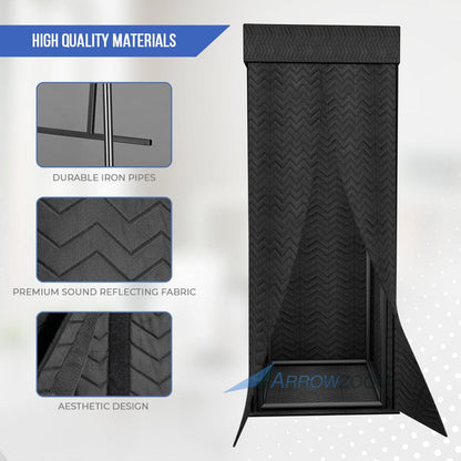 Arrowzoom Sound Absorbing Studio Recording Isolation Privacy Booth | Reduces External Noise for Work, Recording, Podcasts, Singing, Meeting KK1250