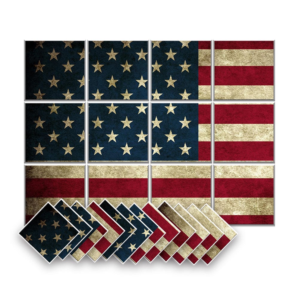 Arrowzoom Flag Velcro Felt Art Wall Panels KK1229 12 Pieces - 120 x 90 cm / 47.2 x 35.4 in / Design C