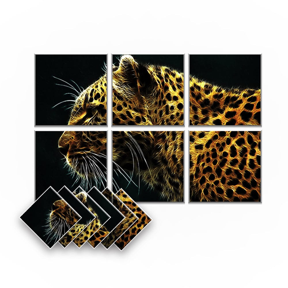 Arrowzoom Animal Velcro Felt Art Wall Panels KK1225 Design A / 6 Pieces - 90 x 60 cm / 35.4 x 23.6 in