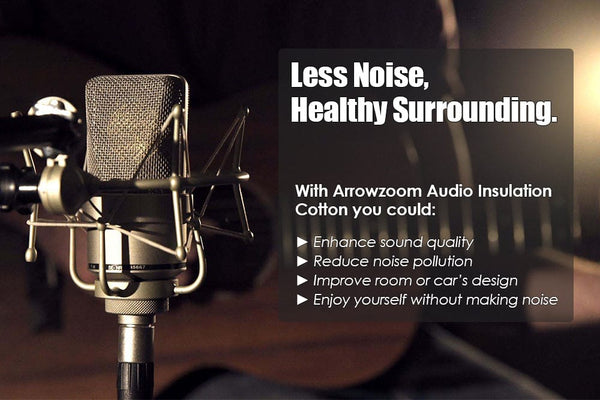 Arrowzoom 5 Pcs Auto Car Quiet Insulation Mat Automotive Deadener Soundproof Audio Insulation Cotton KK1147