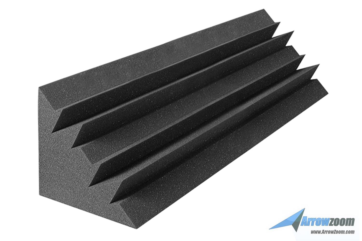 Arrowzoom 8 Pcs Black Long Mini Bass Trap Acoustic Panels Sound Absorption Studio Soundproof Foam 2 Colors KK1138