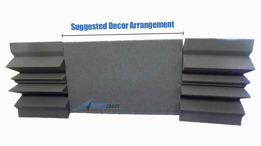 Arrowzoom 8 Pcs Triangle Corner Bass Trap Acoustic Foam for Room Audio Isolation and Studio Soundproofing 2 Sizes KK1161