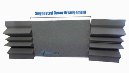 Arrowzoom 8 Pcs Triangle Corner Bass Trap Acoustic Foam for Room Audio Isolation and Studio Soundproofing 2 Sizes KK1161