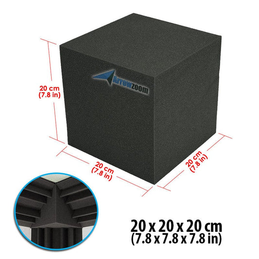 New 1 Pc Cube Corner Bass Trap Block Acoustic Panels Sound Absorption Studio Soundproof Foam 20 x 20 x 20 cm KK1135