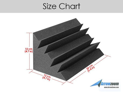 New 8 Pcs Bundle Black Bass Trap Acoustic Panels Sound Absorption Studio Soundproof Foam 2 Colors KK1133