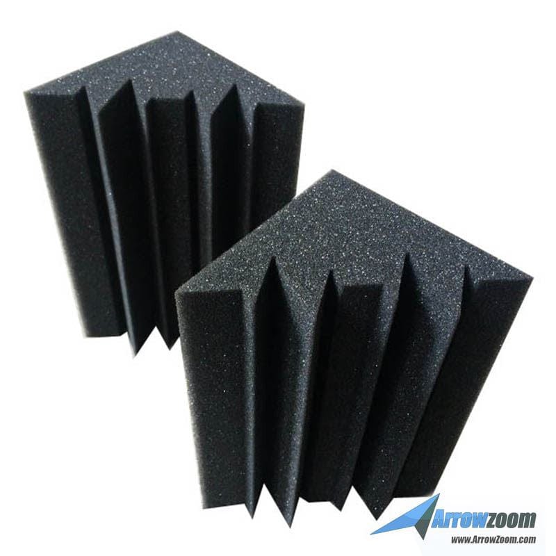 New 8 Pcs Bundle Black Bass Trap Acoustic Panels Sound Absorption Studio Soundproof Foam 2 Colors KK1133