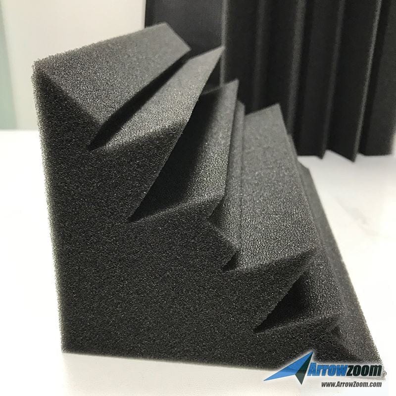 New 8 Pcs Bundle Black Bass Trap Acoustic Panels Sound Absorption Studio Soundproof Foam 2 Colors KK1133