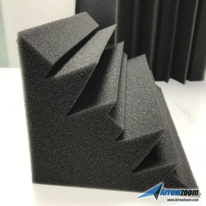 New 8 Pcs Bundle Black Bass Trap Acoustic Panels Sound Absorption Studio Soundproof Foam 2 Colors KK1133