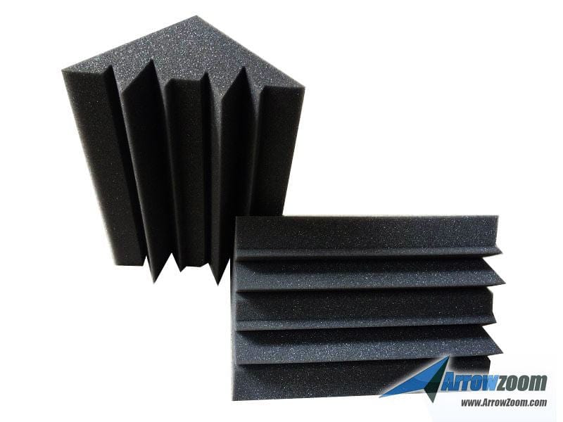 New 8 Pcs Bundle Black Bass Trap Acoustic Panels Sound Absorption Studio Soundproof Foam 2 Colors KK1133