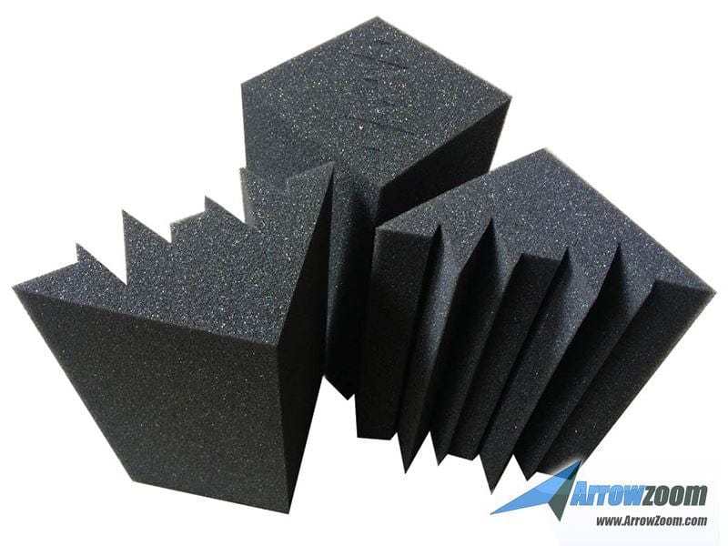 New 8 Pcs Bundle Black Bass Trap Acoustic Panels Sound Absorption Studio Soundproof Foam 2 Colors KK1133