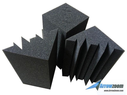 New 8 Pcs Bundle Black Bass Trap Acoustic Panels Sound Absorption Studio Soundproof Foam 2 Colors KK1133